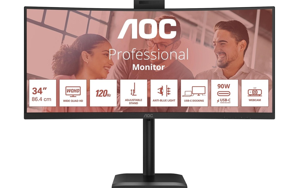 AOC Moniteur CU34E4CW 34 , 3440 x 1440 (UWQHD)