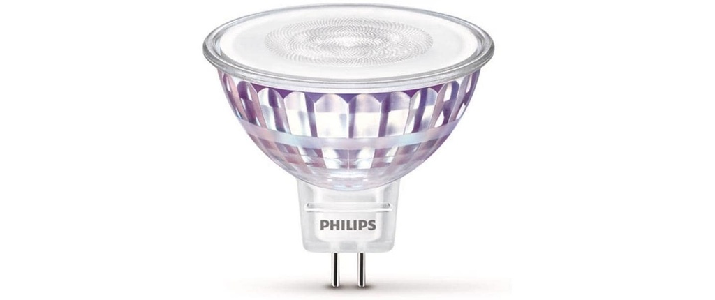 Philips Lampe LEDcla 50W GU5.3 WW ND Blanc chaud (WW)