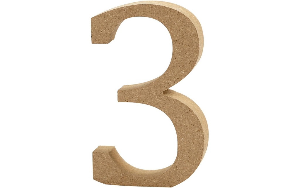 Creativ Company Numéro de bois 3 1 pièce