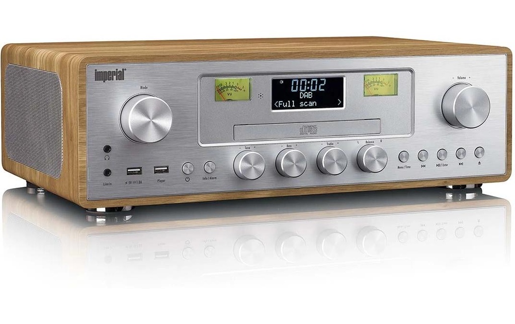 Imperial Radio DAB+ DABMAN 280CDWDSI Argenté/Brun