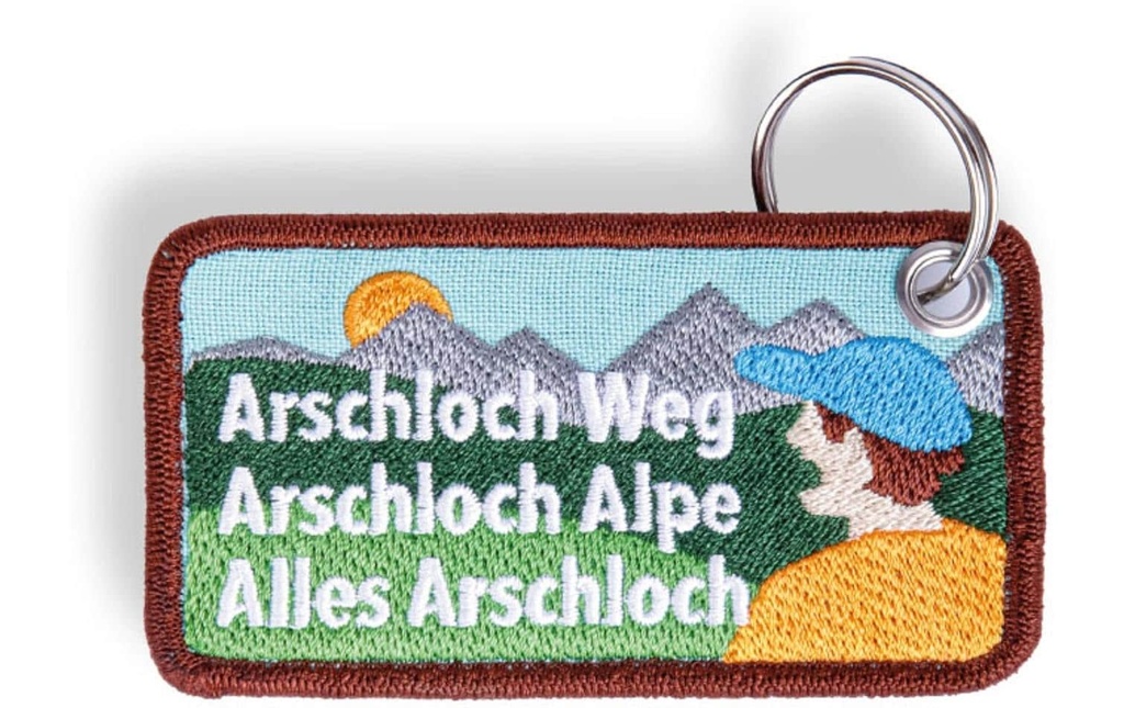 Swissmeme Porte-clés Arschloch Alpe, 8.2 x 4.5 cm
