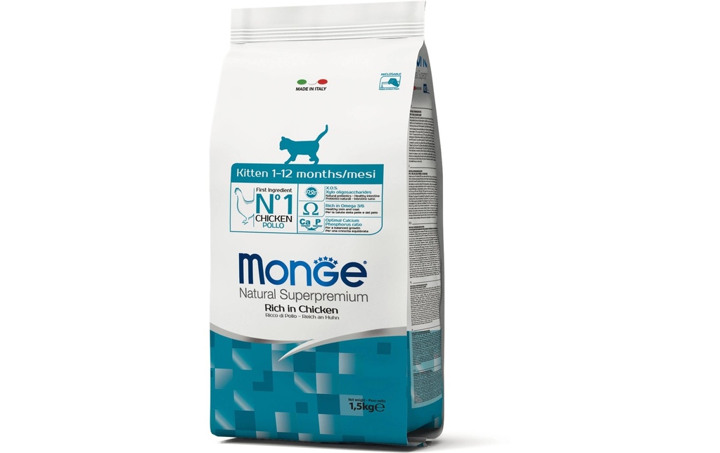 Monge Alimentation sèche Chat Kitten poulet 1.5 kg