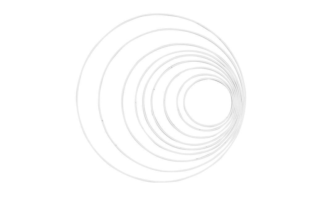 Glorex Anneau métallique 15 cm 1 pièce, blanc