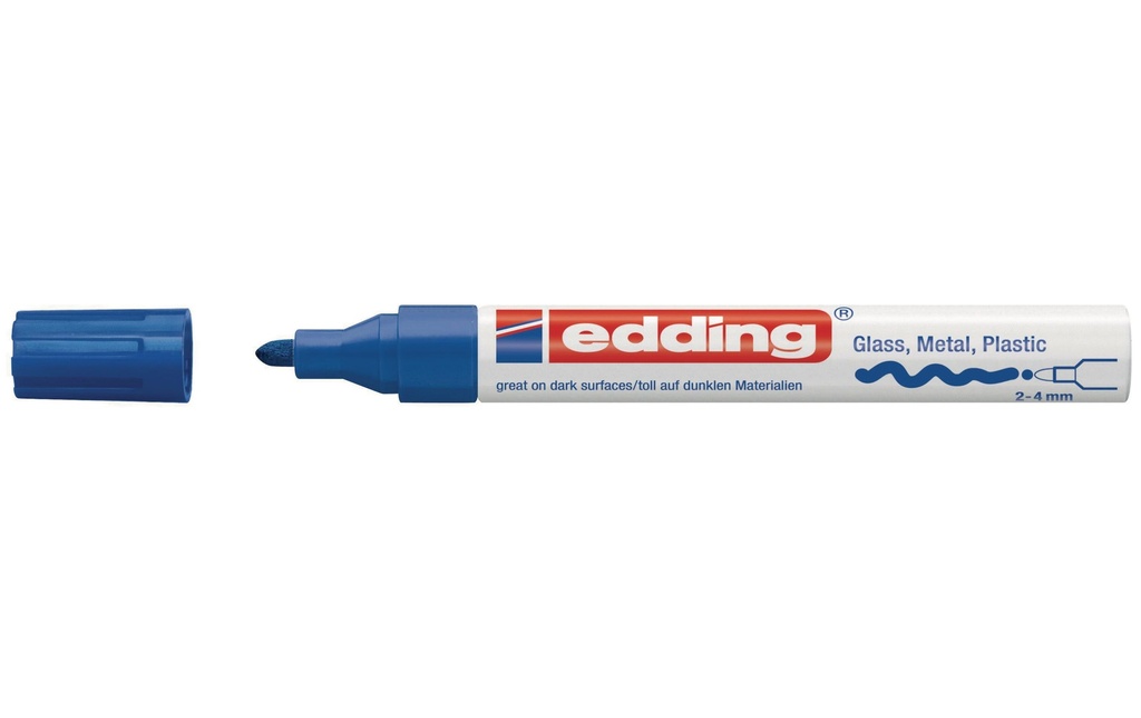 EDDING Marqueur peinture 750 bleu
