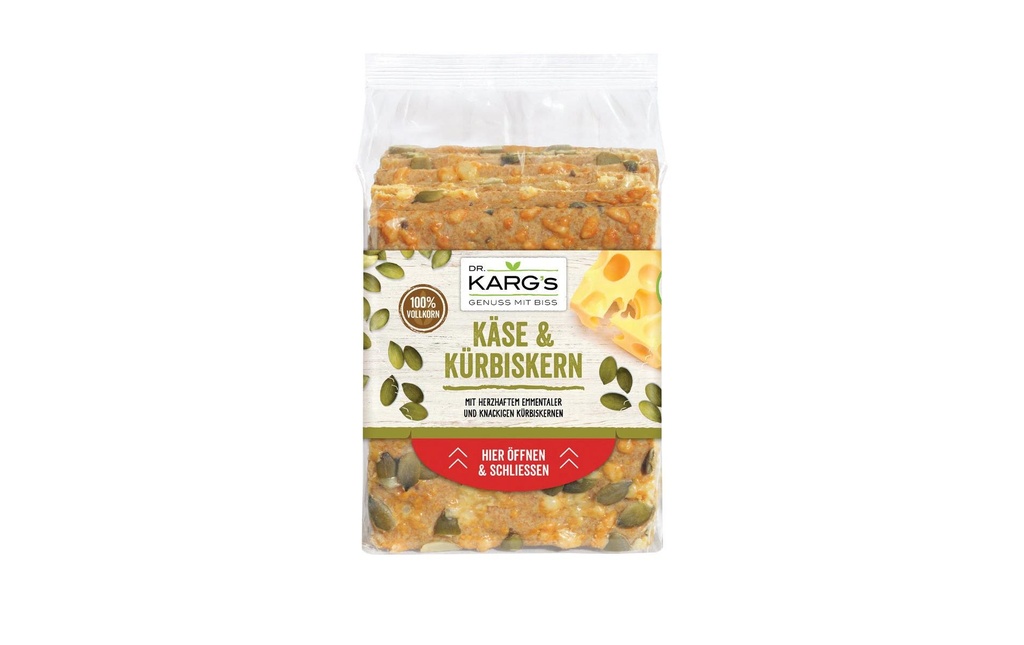 Dr. Karg's Pain croustillant fromage & graines 200 g