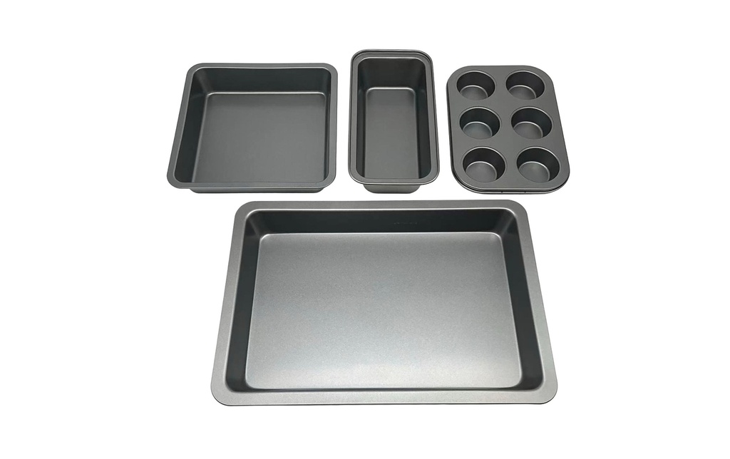 relaxdays Set di teglie da forno 4 pièces Anthracite