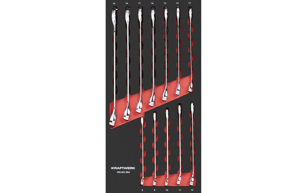 Kraftwerk Jeu de clés mixtes Pro Line 8-19 mm, 12 pièce(s)