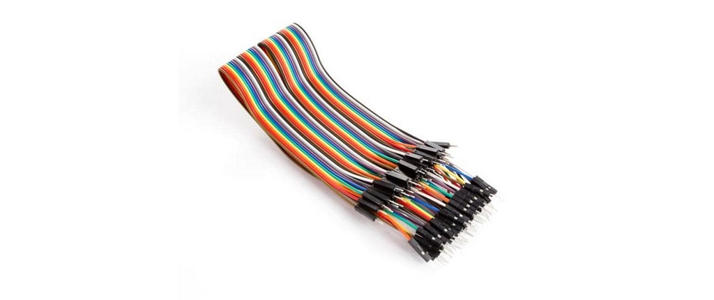 Whadda Jeux de câbles cavaliers (m – m), 30 cm 40 broches