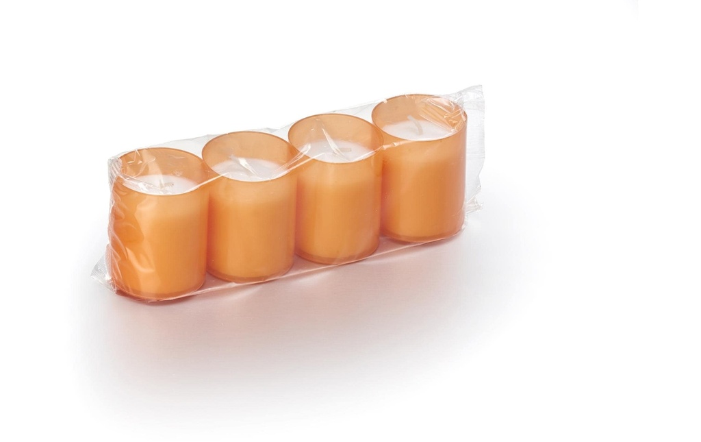 balthasar Kits de bougies en gobelets 4 pièces, Orange