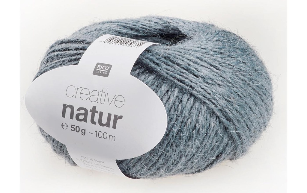 Rico Design Laine Creative Natur 50 g, Gris bleu