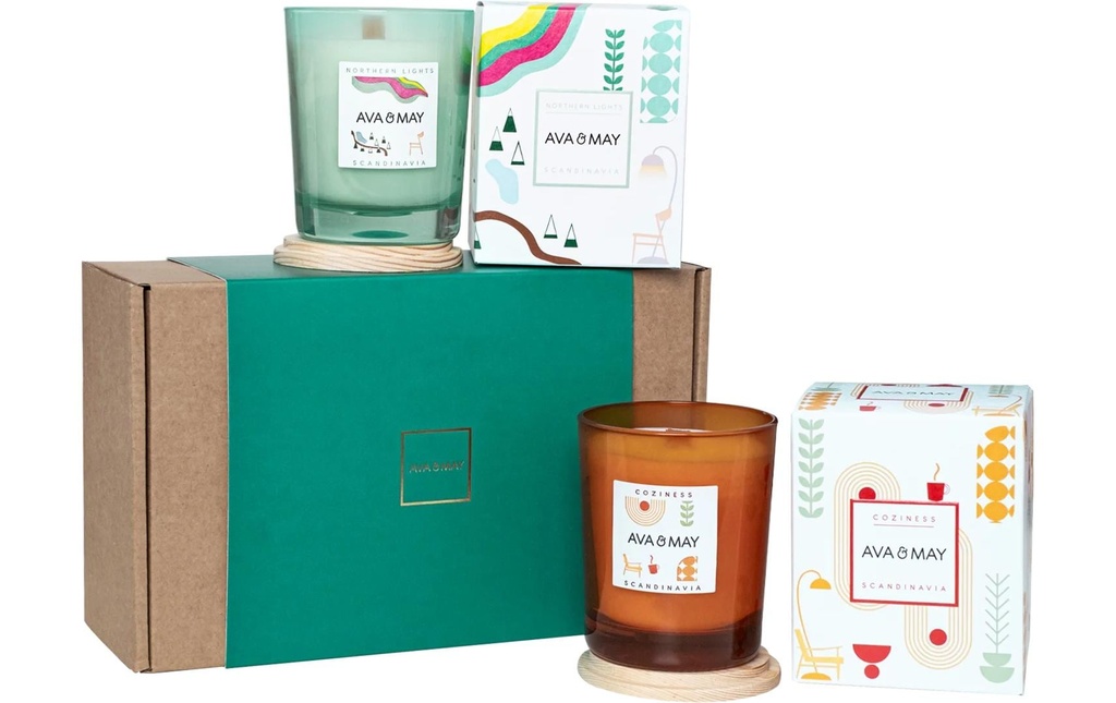 AVA & MAY Coffret cadeau Cozy Glow 2 x 180 g