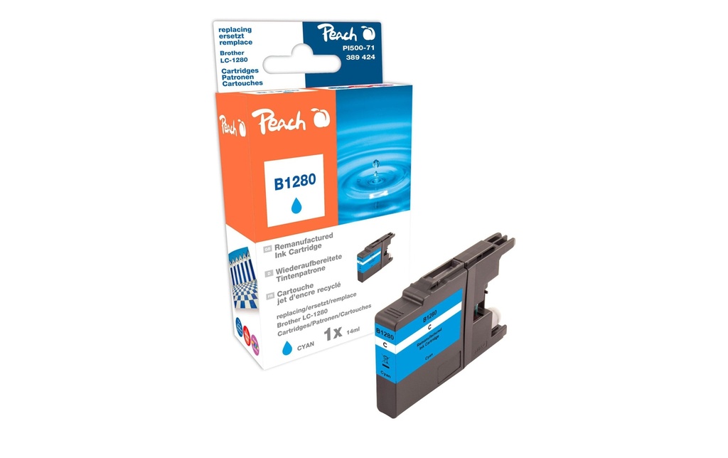 Peach Encre Brother LC-1280C Cyan