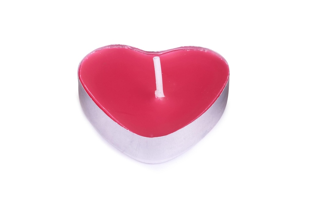 Pajoma Bougie chauffe-plat en forme de cœur Rouge, 50 pièces