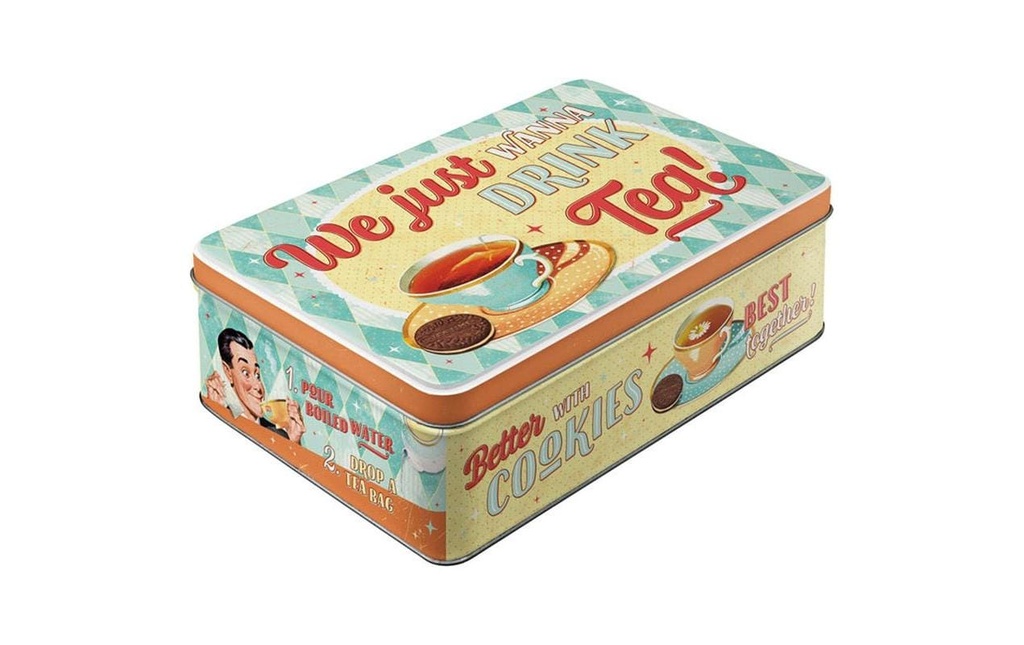 Nostalgic Art Boîte à provisions Tea & Cookies 3 l, Multicolore