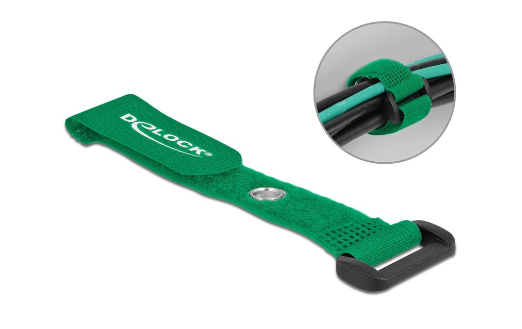 Delock Serre-câble auto-agrippant Vert 150 mm x 20 mm 5 pièces