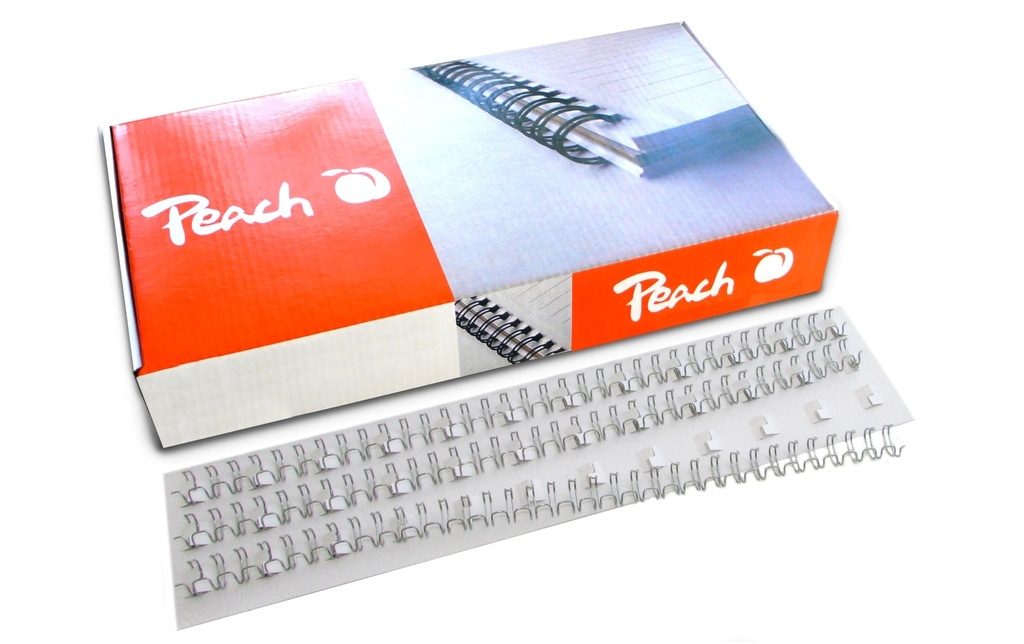Peach Peigne de reliure PW143-01 14 mm Fil métallique Argent
