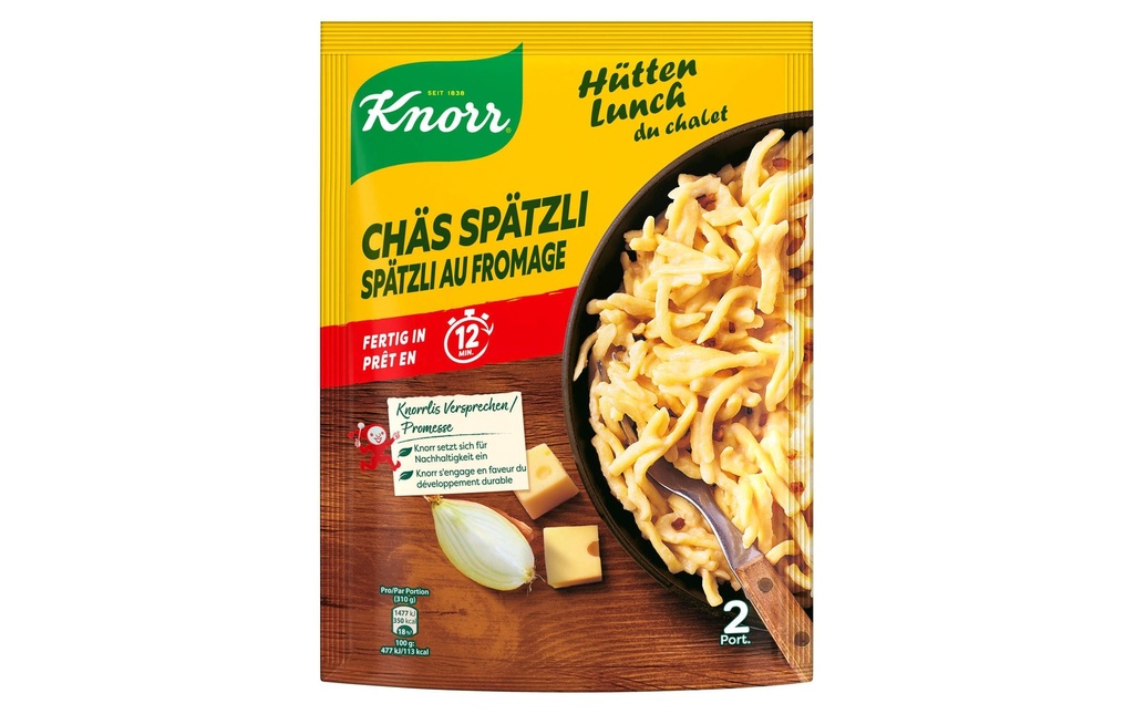 Knorr Hütten Lunch Spätzli au fromage 2 portions