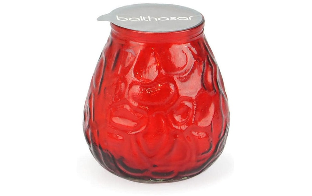 balthasar Bougie en verre 10 x 10,5 cm, Rouge