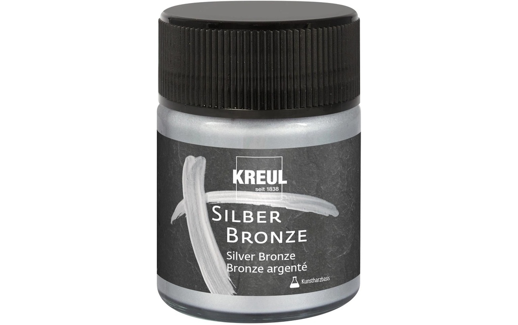 Kreul Peinture à effet Bronze liquide Argent, 50 ml