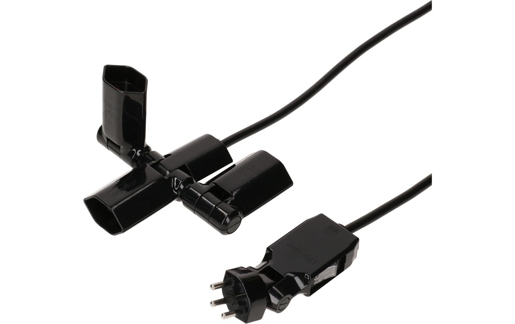 Max Hauri Bloc multiprise Clip-Clap Line 3x T13, Noir