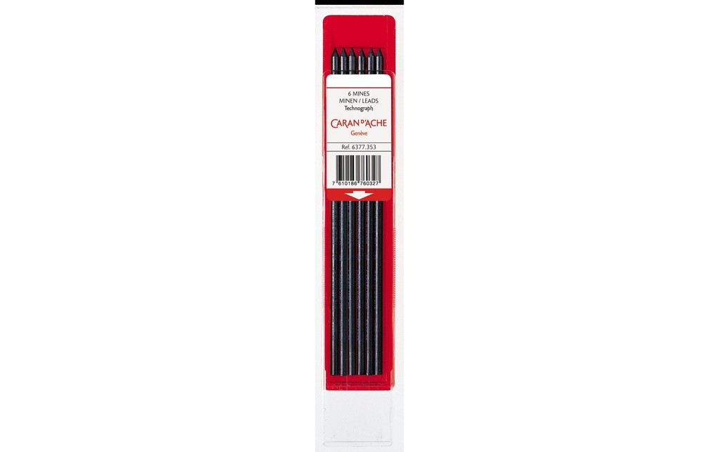 CARAN D'ACHE Mines Technograph 3mm HB (6 pces)