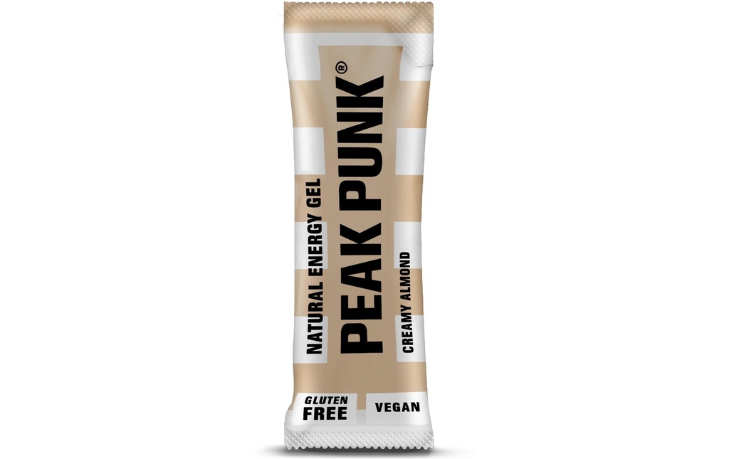 PEAK PUNK Natural Energy Gel Amande crémeuse, 12 x 25 g