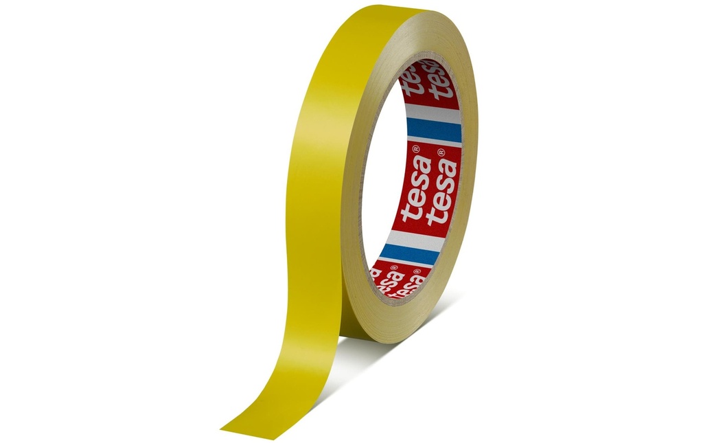 tesa Ruban d'emballage Premium 19 mm x 66 m, jaune
