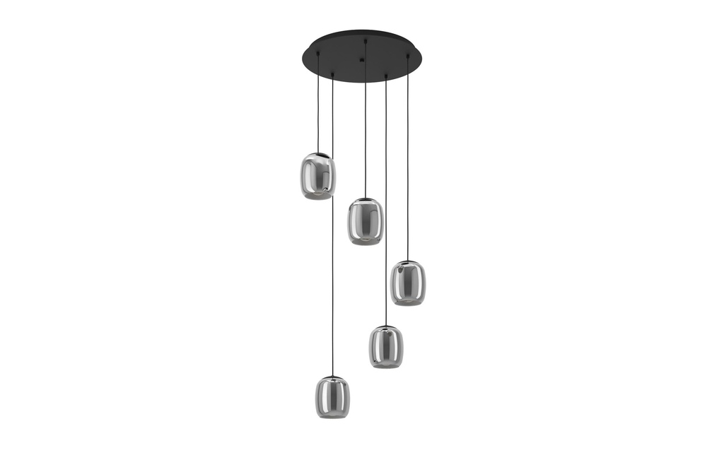 EGLO Leuchten Lampe suspendue CIAMPINO noir excl. E27 5x28W