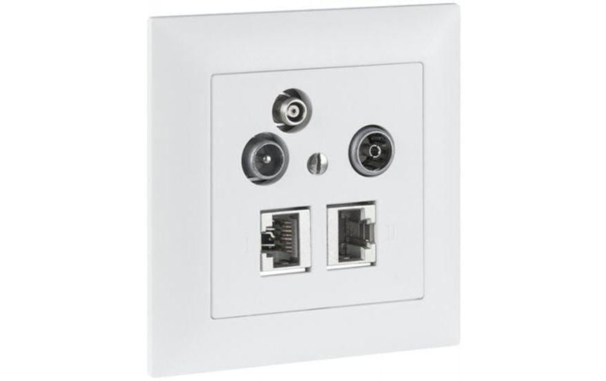 R&M Prise multimédia UP 3 trous 11dB compléter