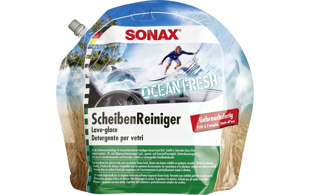 Sonax Produit de nettoyage pour vitres été Océan, 3 l