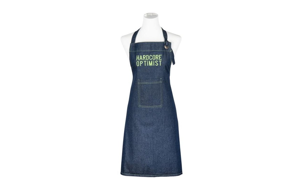 pad Tablier de cuisine Denim Hardcore Optimist green, 80 x 70 cm