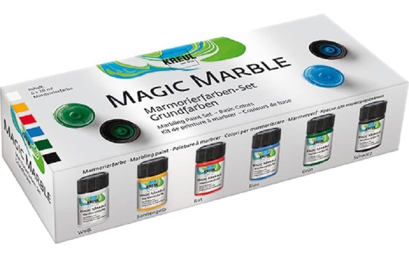 Kreul Peinture marbrée Set de couleurs de base 20 ml x 6 pièces