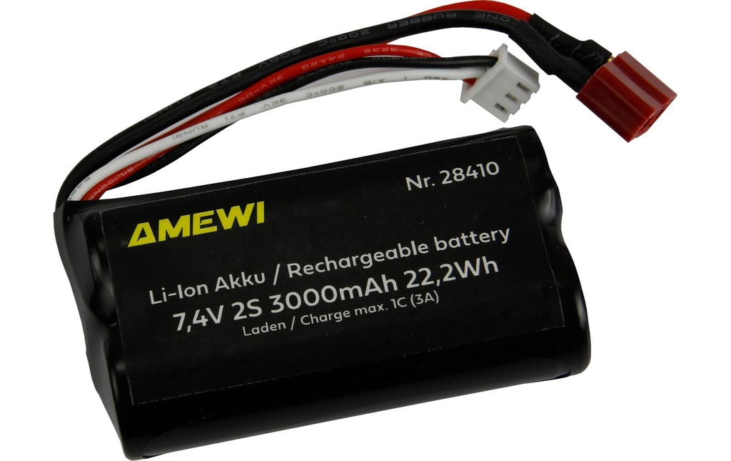 Amewi Batterie RC Li-Ion 2S 7.4 V 3000 mAh Deans