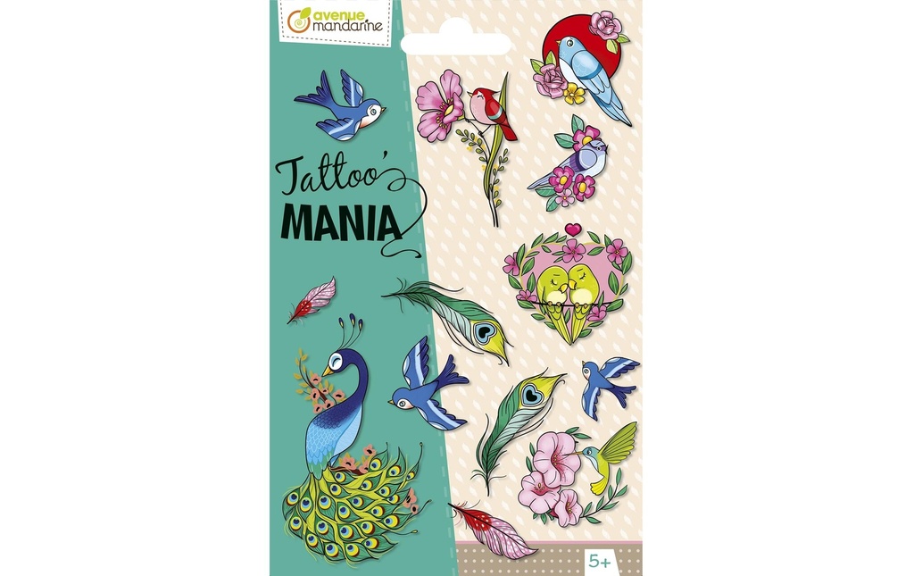 Avenue Mandarine Kits de tatouage Tattoo Mania Oiseaux