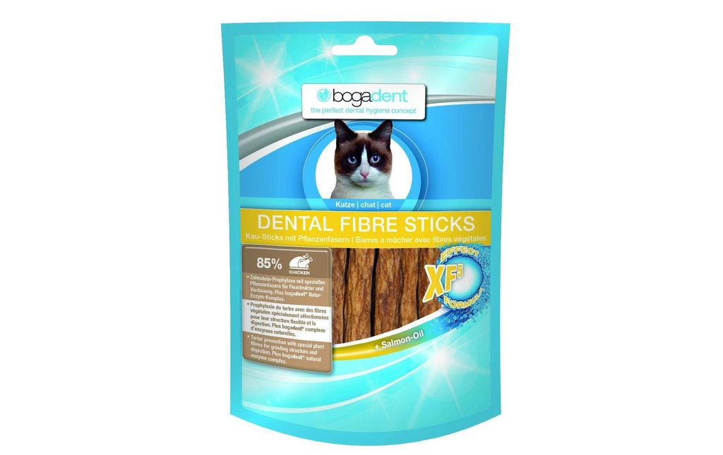 bogar Collation pour chat Dental Fibre Sticks avec du poulet, pour les soins dentaires 50 g