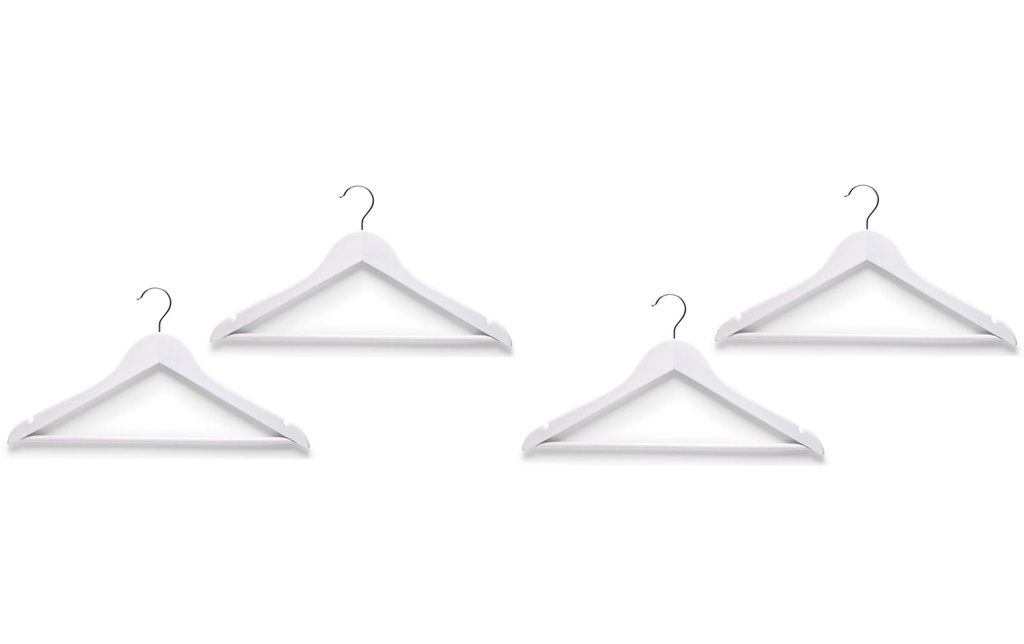 Zeller Present Cintre 4 Pièce/s, Blanc