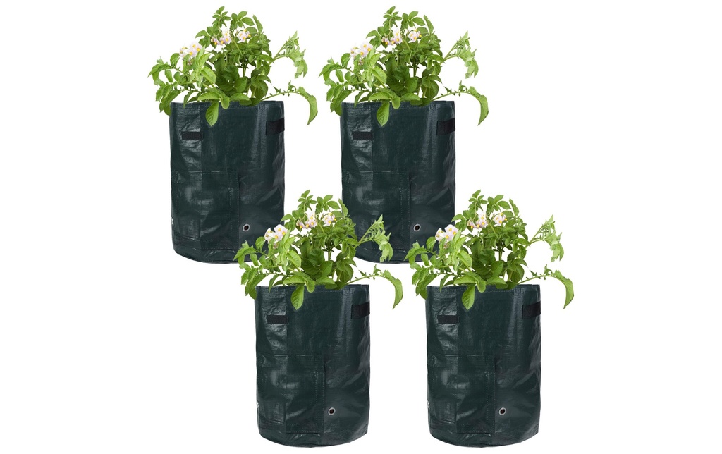 STRUCT Set de 4 sacs à plantes, PE, Vert foncé