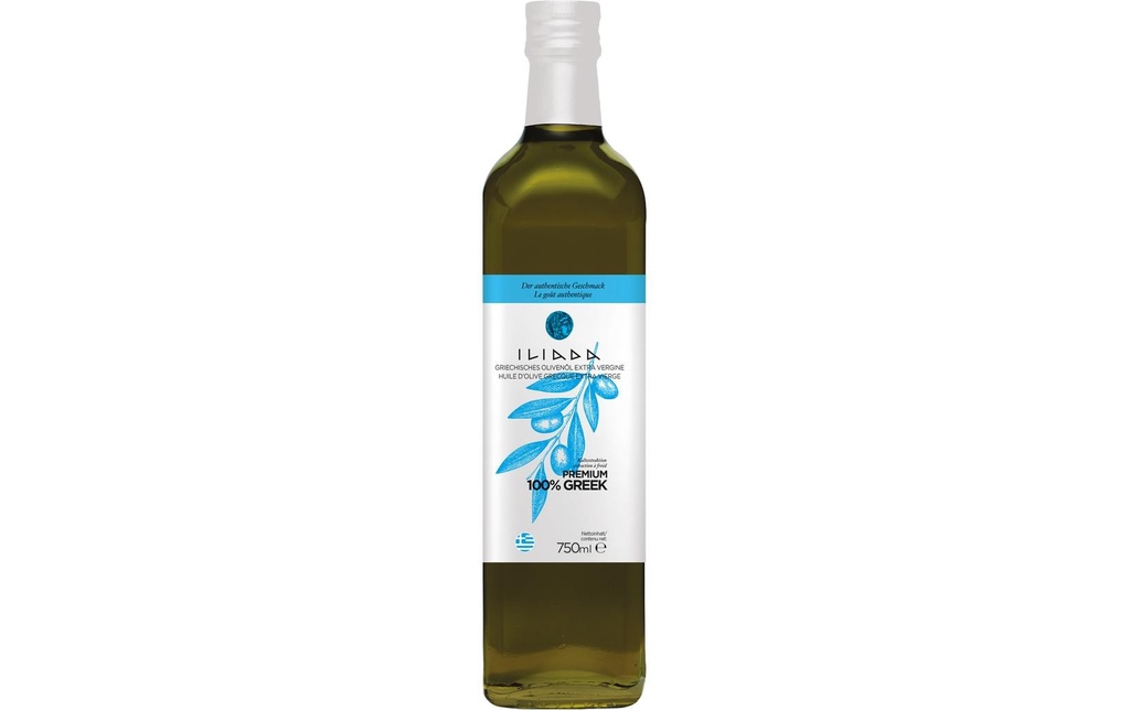 Iliada Huile d’olive Extra Vergine Premium 100% Greek 0.75 l