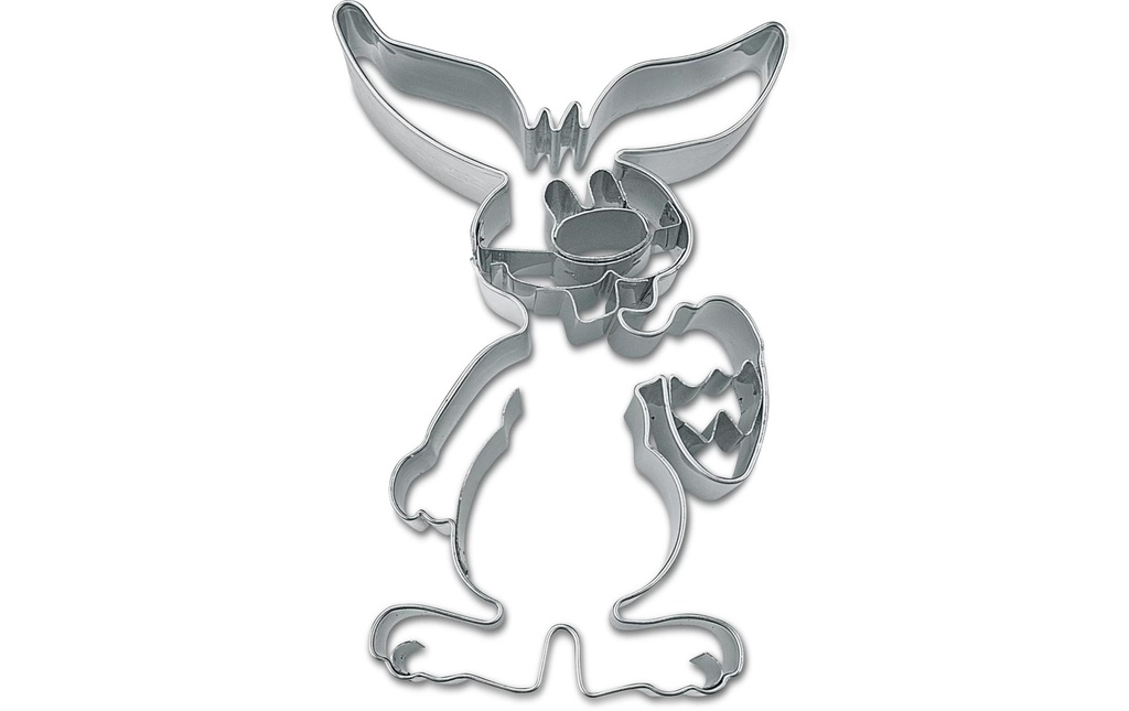 Städter Emporte-pièce pour biscuits Lapin avec œuf, acier inoxydable, 10 cm