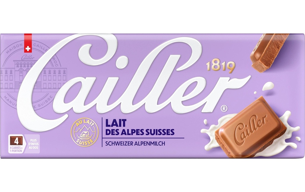 Cailler Tablette de chocolat Lait 100 g