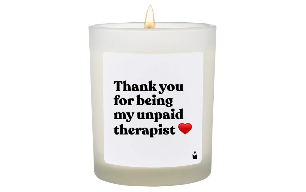 ChattyCandles Bougie parfumée Thank you for being my unpaid therapist 6.7 x 8 cm