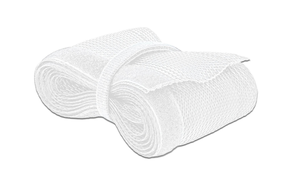 Delock Gaine de câble fermeture à scratch, 2m x 32 mm Blanc