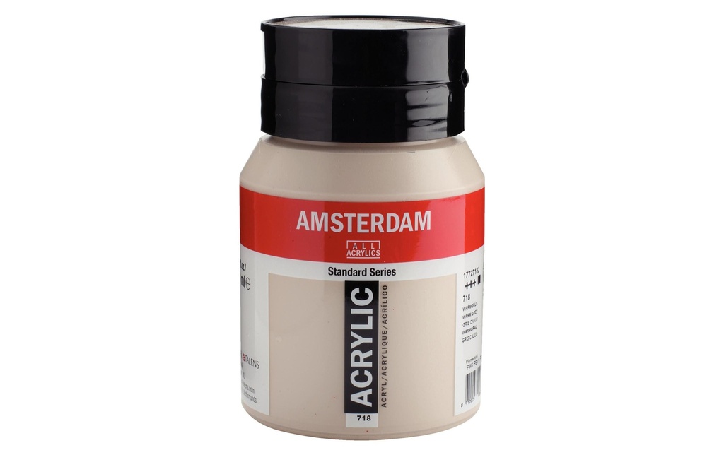 Amsterdam Peinture acrylique Standard 718 Gris chaud couvrant, 500 ml