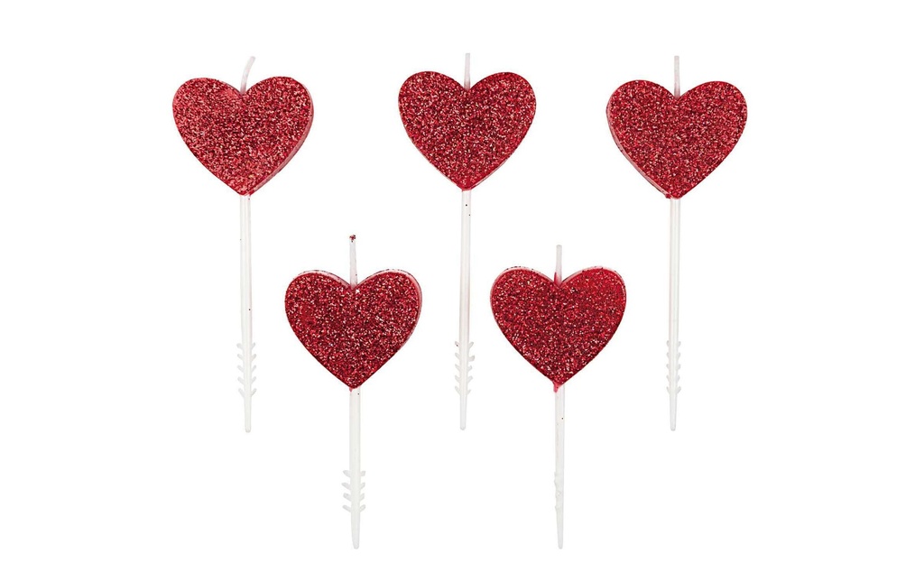 Rico Design Bougie Coeurs 5 Pièce/s