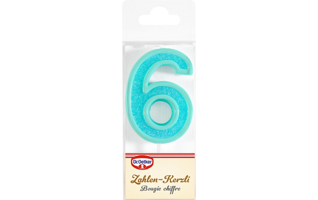 Dr.Oetker Bougie en forme de chiffre 6 1 Pièce/s