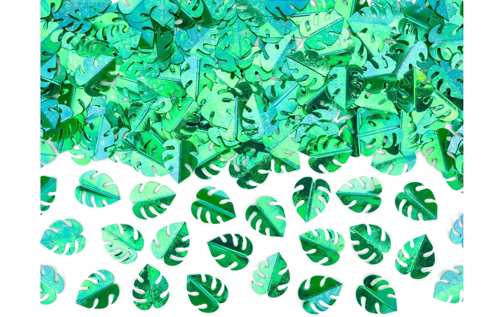 Partydeco Décoration à éparpiller Feuilles Aloha 15 g, Vert