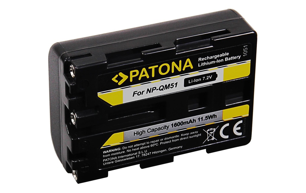 Patona Batterie pour caméra vidéo Sony NP-FM55