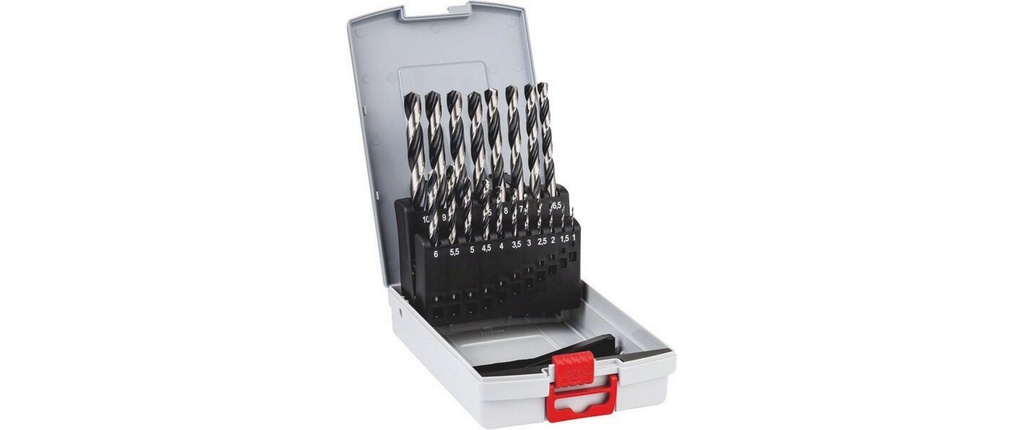 Bosch Jeu de forets hélicoïdaux HSS PointTeQ, 19 pièces