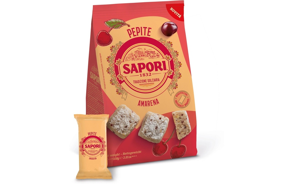 Sapori Petits gâteaux Pepite Cerises acides 108 g