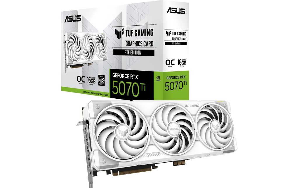 ASUS Carte graphique TUF GeForce RTX5070TI 16G BTF Blanc